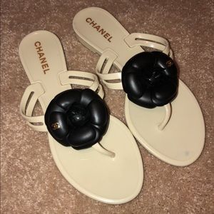 Chanel Camellia sandals